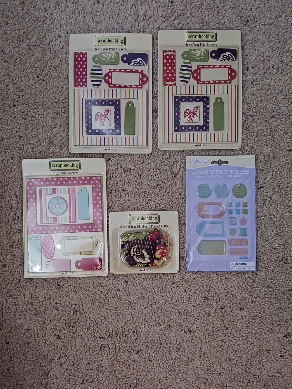Assorted Sticker and Scrapbook Sticker Pack - Multi-Color Craft Set - Picture 4 of 6